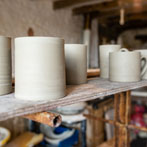 Daniel Boyle at work in his pottery 2019